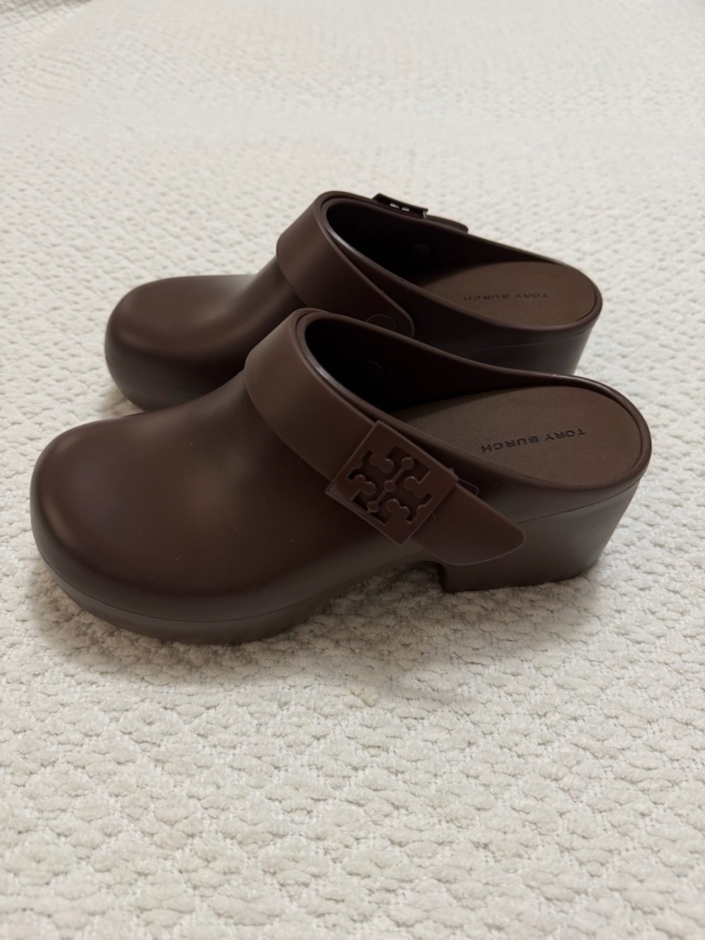 Tory Burch Mellow Platform Heeled Clog Coconut New in Box Women’s Size 7 - Picture 5 of 16